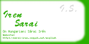 iren sarai business card