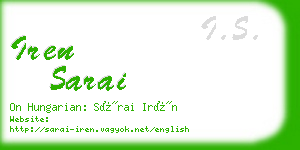 iren sarai business card